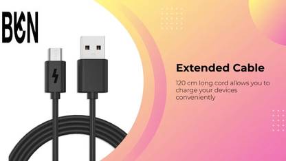 BKN Micro USB Cable 3 A 1.2 m SUPER FAST CHARGING DATA CABLE 3 AMPERE ULTRA TURBO CHARGE MICRO USB V8 TYPE DATA CABLE FOR XIAOMI MI REDMI TURBO CHARGE FOR Xiaomi Xiaomi Redmi 9AT, Redmi 9i, Redmi 9 (India), Redmi 9A, Redmi 9C NFC, Redmi 9C, Redmi 7A, Redmi Y3, Redmi 7, Redmi Go, Mi Play, Redmi Note 6 Pr, Mi A2 Lite (Redmi 6 Pro), Redmi 6, Redmi 6A, Redmi S2 (Redmi Y2), Redmi Note 5 AI Dual Camera, Redmi Note 5 Pro, Redmi 5 Plus (Redmi Note 5), Redmi 5, Redmi 5A, Redmi Y1 (Note 5A), Redmi Y1 Lite, Redmi 4 (4X), Redmi Note 4X, Redmi Note 4, Redmi 4A, Redmi 4 (China), Redmi 4 Prime, Redmi Note 4 (MediaTek), Redmi 3x, Redmi 3s Prime, Redmi 3s, Redmi 3 Pro, Mi Max, Redmi Note 3, Redmi 3, Xiaomi Poco C3 & Compatible with All Xiaomi / Samsung Mobile Phones With Micro USB Port 1.2 METER LENGTH FAST CHARGING TECHNOLOGY