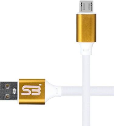 SB Micro USB Cable 1.2 m Fast Charging & Data Sync 1.2 m Micro Usb Data Cable (Android)  (Compatible with Samsung Galaxy M31s, Samsung Galaxy M31, Samsung Galaxy M21, Samsung Galaxy A50, Gold, One Cable)
