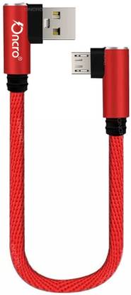 ONCRO Micro USB Cable 0.3 m L shape 90 degree right angle short Fast Charging Micro USB V8 Power Bank Cable