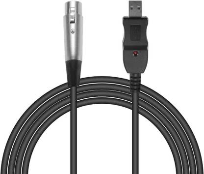 fdealz 3 Meters USB to XLR Microphone Cable Studio Audio Connector Cords for Computer Music Recording USB Microphone Cable