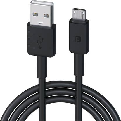 Portronics Micro USB Cable 3 A 1 m Konnect Link Fast Charging Cable with 480mbps Data Transfer