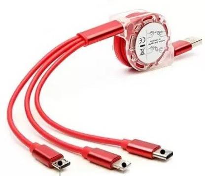 NKL Micro USB Cable 1.2 m Rotating 3 in 1 Super Fast 037 Charging Cable for Android Samsung,Iphone ,Type C