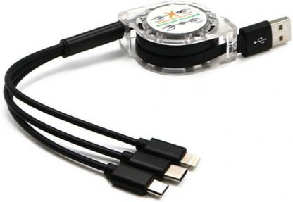 SOJUBA Micro USB Cable 2 A 1.2 m USB Retractable Multi Charging Cable Port USB Type C Cable USB Charging Cable