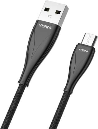 Varni Micro USB Cable 2.4 A 1 m Lotus 22W Micro USB Data & Fast Charging Cable, Solid Cable, Strong And Flexible, Made in India, Durable 1-Meter Long USB Cable