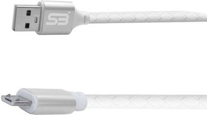 SB Micro USB Cable 1.2 m Fast Charging & Data Sync 1.2 m Micro Usb Data Cable (Android) (Compatible with All Micro Usb Phones Motorola Moto G8 Power Lite, Motorola Moto G Turbo, Motorola Moto G5 Plus, Motorola Moto E6s, Motorola Moto E7 Plus, Silver, One Cable)