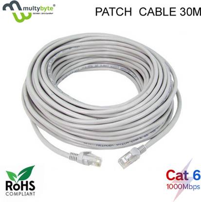 Multybyte Patch Cable 3 m Cat-6 Speed Upto 1000 Mbps