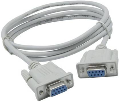REC Trade Patch Cable 1.5 m 9 Pin Female to 9 Pin Female Cable, DB9 RS232 Serial Null Modem Cable, DB9 9-Pin Printer PC Connector Extension Cable. (CBL - 0296)