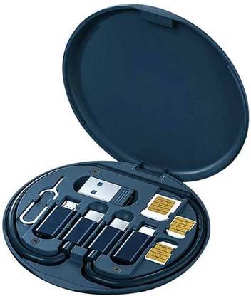 TECHGEAR Cable Drop Clip Accessory Combo for Portable Data Cable Storage Set Box, Universal Smart Adapter