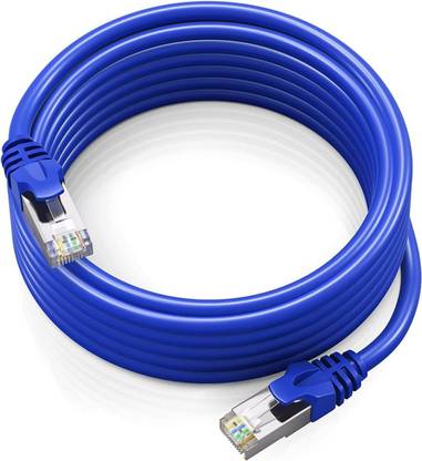 Sadow Patch Cable 10 m 10 Meter Ethernet Cable CAT6A Cable Dual Foiled (F/UTP) Professional Series - 10Gigabit/Sec LAN Network/High Speed Internet Cable, 550MHZ