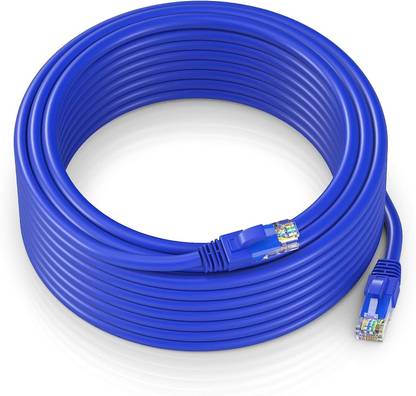 सैडो Cat 6 Internet Network 25 Meter LAN Patch Cords – Solid Cat6 High Speed Computer Wire/Cable Blue पैच केबल