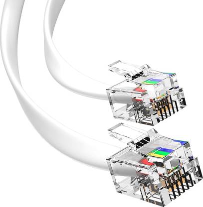 Fedus Patch Cable 50 m M Telephone Wire Landline Extension Cord With Standard Rj11 Plugs