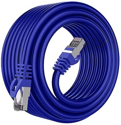 Sadow LAN Cable 20 m Cat6a 20 Meter High Speed Lan Cable CAT6A Cable Dual Foiled (F/FTP) Professional Series - 10Gigabit/Sec LAN Internet Network Internet Ethernet Cable