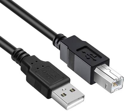 HI-PLASST Power Cord 1.5 m USB Printer Cable, USB A to Male To USB B 2.0 Cable Cord Compatible with Printers Scanner For Brother Dell