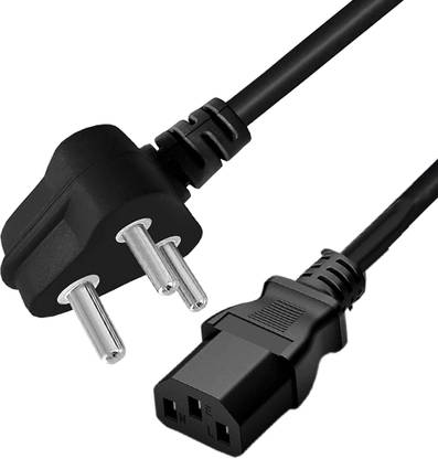 Windup Power Cord 1.5 m / 5 FT 6 Amps 120V~240V AC Volts Black 3 Pin AC Desktop Power Cable