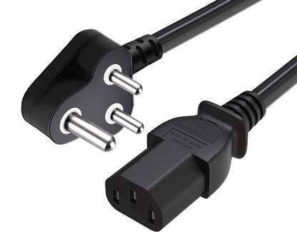 Shield plus 3-pin Universal Cable Wire for LED TV, Printer,Laptop PC Notebook (BLACK) Combo Set