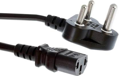 WiredCom Power Cord 1.5 m 250 Volts 3 Pin Computer Desktop Power Cable Cord