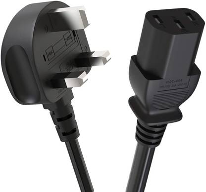 Tech-X Power Cord 3 m 3M Standard UK Power Cable Cord for Desktop PC with Fuse, 3 Pin Cable