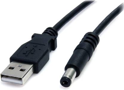FOX MICRO Power Cord 1.4 m USB 2.0 A Type Male to 5.5 x 2.5mm DC 5V Power Plug Barrel Connector Cable