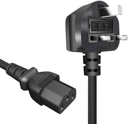 Fedus Power Cord 1.8 m Standard UK Power Cable Cord for Desktop PC with Fuse, 3 Pin IEC C13 Plug Power