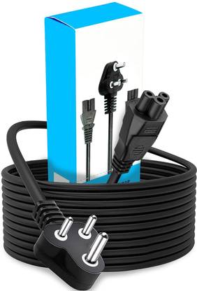 HexaGear Power Cord 1.5 A 1 m Metal Briaided 3 Pin AC Laptop Power Cord Cable Laptop Adapter Power Cable 1.17