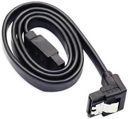 TAAPSEE Power Sharing Cable 0.4 m 1-Pack SATA Data Cable, 90 Degree Right Angle SATA III Cable with Locking Latch