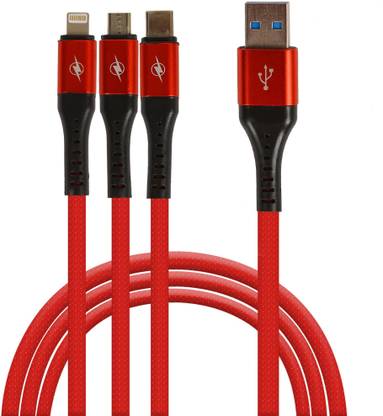 MISMRT Power Sharing Cable 1 m 1 USB Charger CableMicro USB Lightning Type C Charger 1.2 m USB Type C Cable