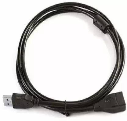autoskills Power Sharing Cable 0.5 m 0.5 Mtr. USB 2.0 Male to Female Extension Cable Data Transfer for Keyboard, Mouse, Flash Drive, Hard Drive, Printer and More - Black