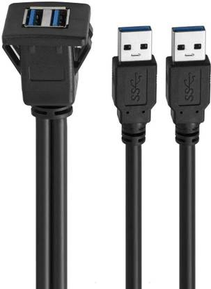 fdealz Reversible USB 2.0 2 m USB Panel Flush Mount Cable USB 3.0 Extension USB Mount, Dash Mount