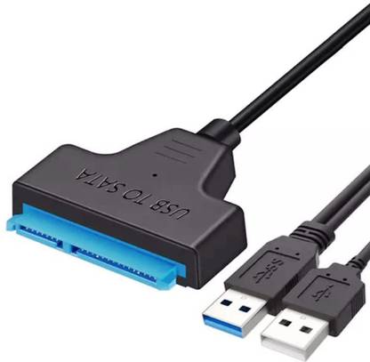 TERABYTE Reversible USB 2.0 0.5 m USB 2.0 to 2.5" SATA 22P Hard Drive HDD Adapter Cable Converter