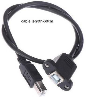 TECHGEAR Reversible USB 2.0 1.2 m USB 2.0 Type B Male To Type B Female Printer Extension Cable With Panel Mount