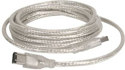 Mak World Reversible USB 2.0 2 A 1.2 m 6 Pin to 6Pin FireWire to FireWire ilink IEEE 1394 Cable for Digital Camera etc