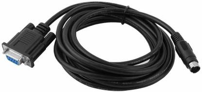Mak World Reversible USB 2.0 3 m RS232 DB9 Female to 8 Pin Din Male PLC Programming Cable