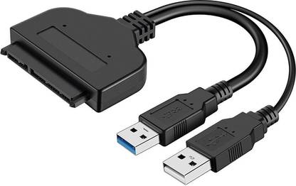 Tobo SAS Cable 0.05 m Dual USB 3.0 to SATA Adapter Cable Up to 5Gbps with USB 2.0 Power Cable Support Big Capacity SSD and External Laptop 22 Pin 2.5" Hard Drive.(TD-149C)