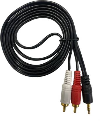 Upix Stereo Audio Cable 2 A 1.3 m Copper Premium 3.5mm Stereo Audio Male to 2RCA Male (EP to 2RCA) 1.5 Yards- Connects Mobile and Home Theatre