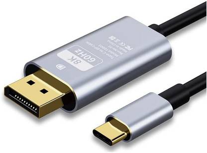 VOOCME Thunderbolt Cable 1.8 m Gold Plated USB C to DisplayPort Cable 8K@60Hz,30Hz,4K 144Hz 120Hz Thunderbolt3 Cable