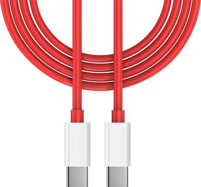 MOBIZAC Type C 6 A 1 m TPE, Silicone Type C to Type C Dash Charger Cable for One-Plus 3/3t/5/5t/6/6t/7/7t/8/8t/9 Nord
