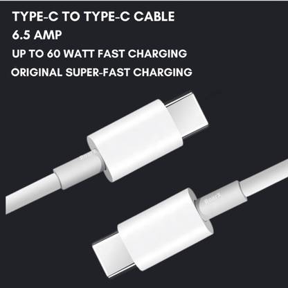 RoarX Type C 6 A 1 m TPE C to C cable Fast Charging for A25 5G Original type c to c cable