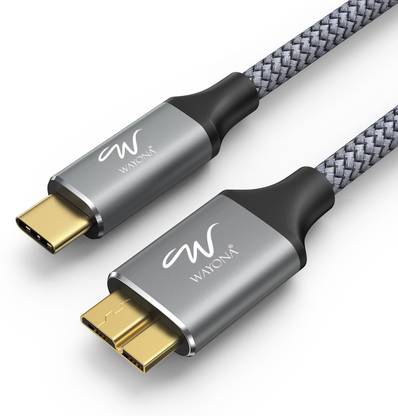 Wayona Type C 0.5 m Micro B to USB C Hard Drive Cable 0.5M/1.5 FT Type C Micro B USB 3.1 10 Gbps USB C to External Hard Drive Cable Compatible with MacBook Air M2 Pro, iPad, Galaxy S24, WD, Westgate Seagate