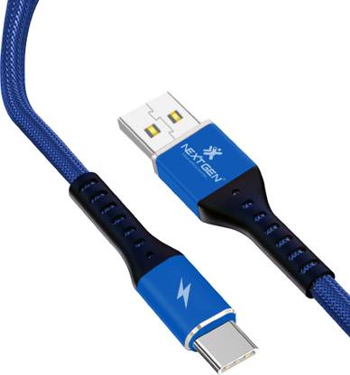 NEXTGEN Type C 1 m TC 3.4A Output High Speed Fast Charging High speed Data Transmission Nylon Braided USB to Type C Data cable