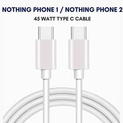 रोरएक्स 45W Nothing TYPE-C to TYPE-C FAST CHARGING CABLE FOR Nothing Phone 1, Nothing Phone 2 Type C