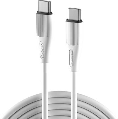 Portronics Type C 3 A 1 m Silklink 3A Type C to Type C Fast charging Cable for Type C Devices, Premium Silicon Cable