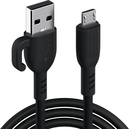 Portronics Micro USB Cable 3 A 1 m Konnect Core 3 USB-A to Micro Cable,Inbuilt Cable Management Hook,3A