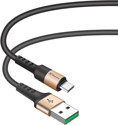 TP TROOPS Type C 1.2 m 1.2A Type-C Data & Charging USB Cable, Made in India,Data Sync, Durable 1.2-Meter Long USB Cable for Type-C USB Devices for Charging Adapter
