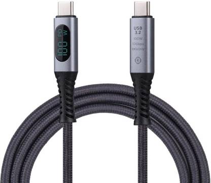 VOOCME Type C 1 m NA 100W USB Type C PD3.0 Fast Charging Cable 20V/5A USB3.2 Compatible with Thunderbolt 3/3.2 Fast Data Transfer 10Gbps
