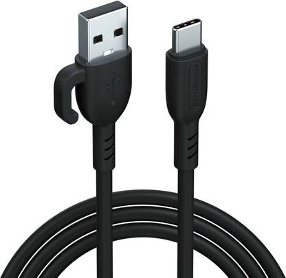 Portronics Type C 3 A 1 m Konnect Core 3 USB-A to Type C,Inbuilt Cable Management Hook,3A