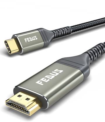 Fedus Type C 3 m M 4K@60Hz Type-C to HDMI Adaptor for Home Office and MAC Thunderbolt 3/4 Compatible