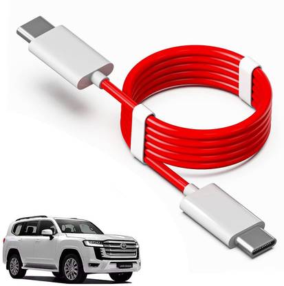 AUTO PEARL Type C 1 m Super PD-02 Data Cable Type C to C compatible with Toyota Land Cruiser