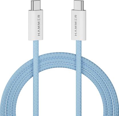 Hammer Type C 1.5 m Length 65W Fast Chraging Cable, Data Sync,Type C to C Cable