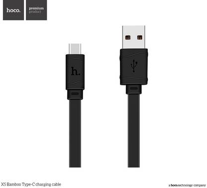 HOCO Type C 1 m X5 Fast iPhone Charging Cable & Data Sync USB Type C Cable Compatible with Android, iPhone, iPad Air/Mini, iPod, and iOS Devices (Black)
