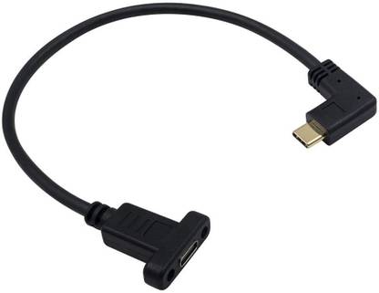 RuhZa Type C 0.3 m NA USB 3.1 Type-C Male to Female Extension Cable, USB C Panel Mount 10Gbps